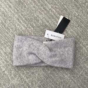 Babaton clemins cashmere headband in healthier light cool grey